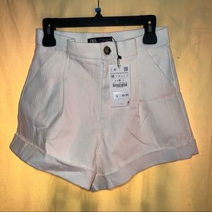ZARA WHITE BERMUDA SHORTS